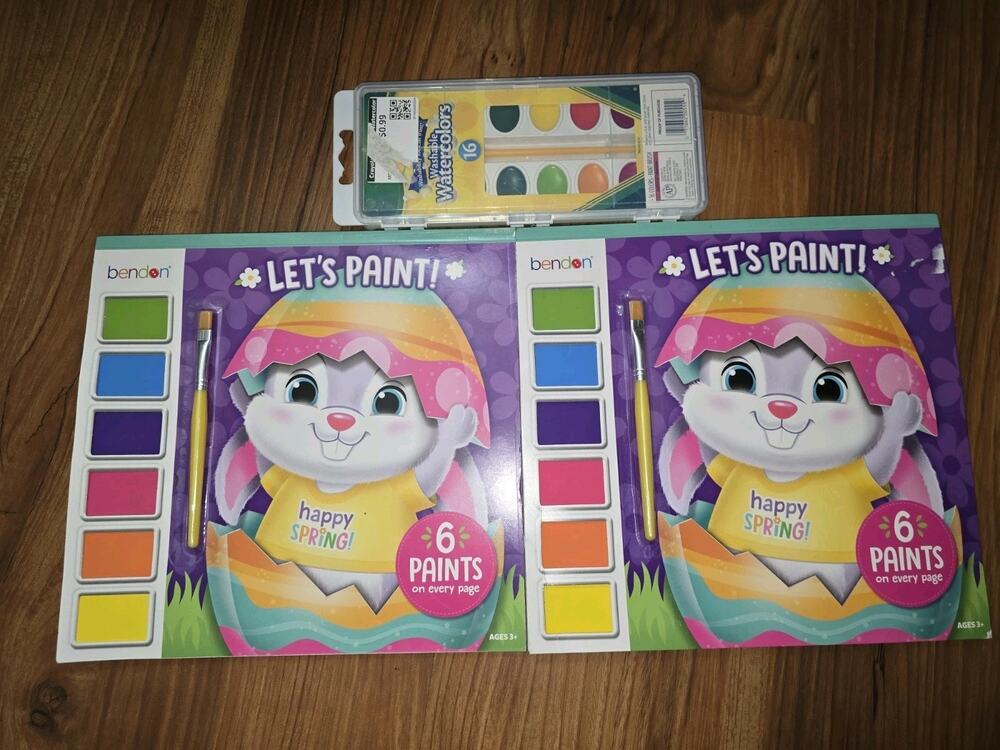 Bendon Lets Paint Happy Spring Coloring Books Paint Easter S10